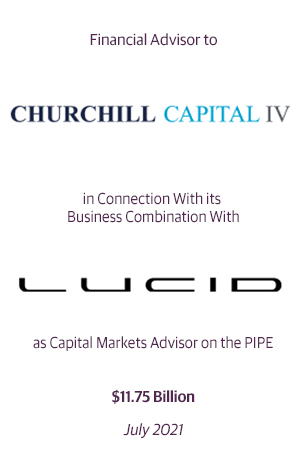 Financial Advisor to Churchill Capital IV.