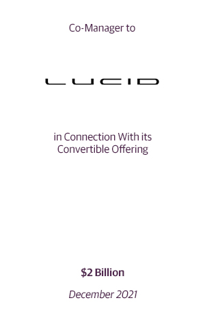 Underwriter to Lucid Group.